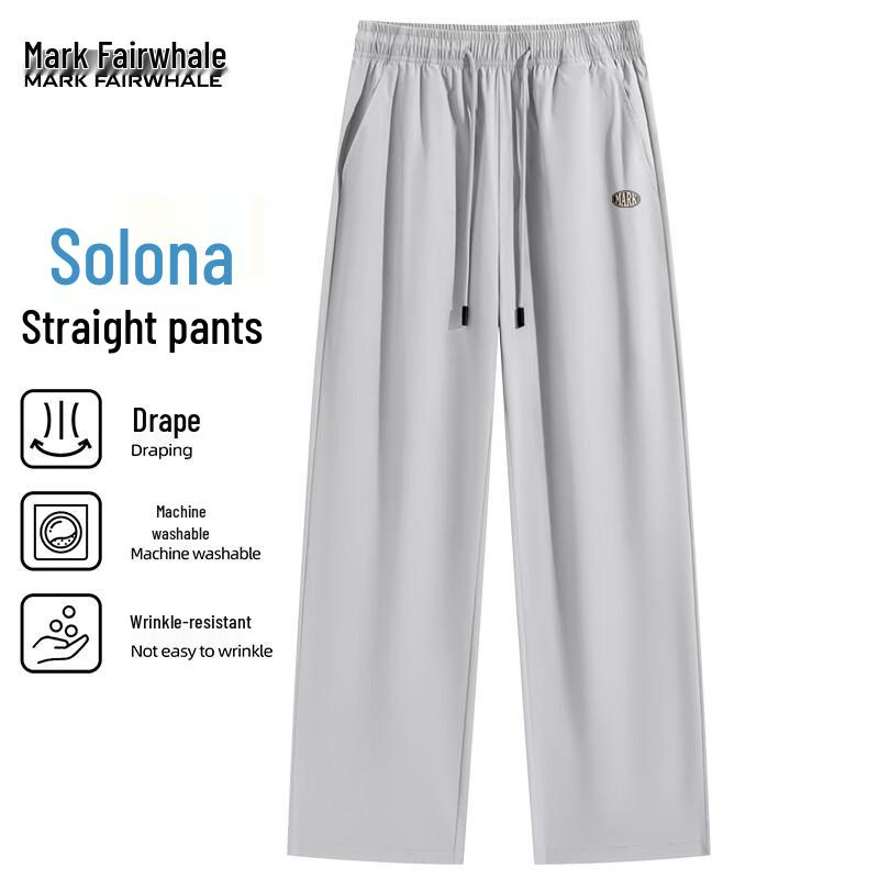 Mark Fairwhale Men s Ice Silk Breathable Straight-Leg Pants XL