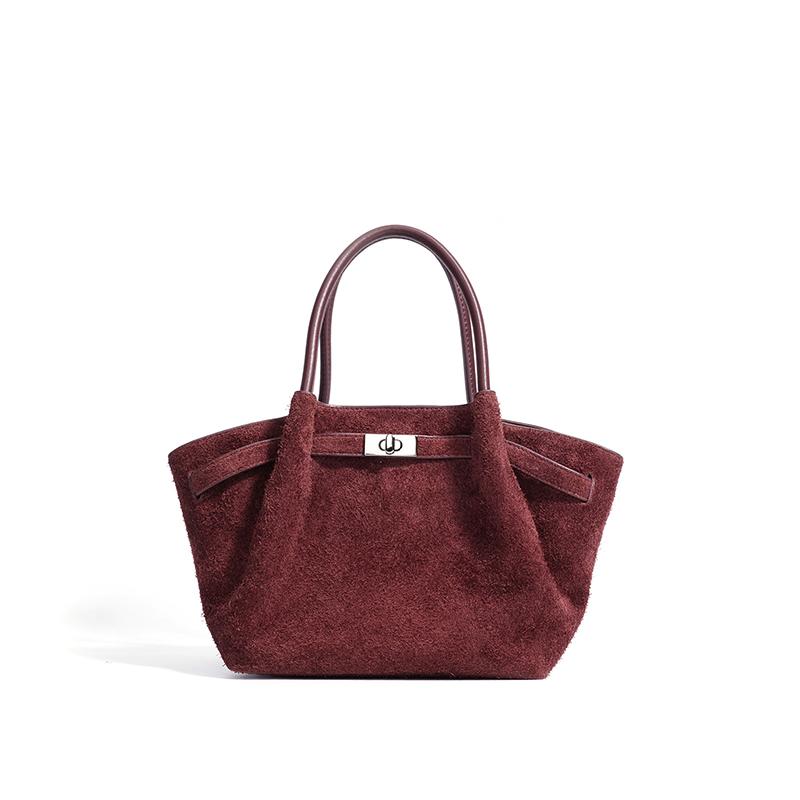 

Brand Luxury Women s Dumpling Bag Retro Commuter Frosted Handbag Basket Bag High-end Leather Shoulder Messenger Bag Elegant Bag 34X9X18CM червоний