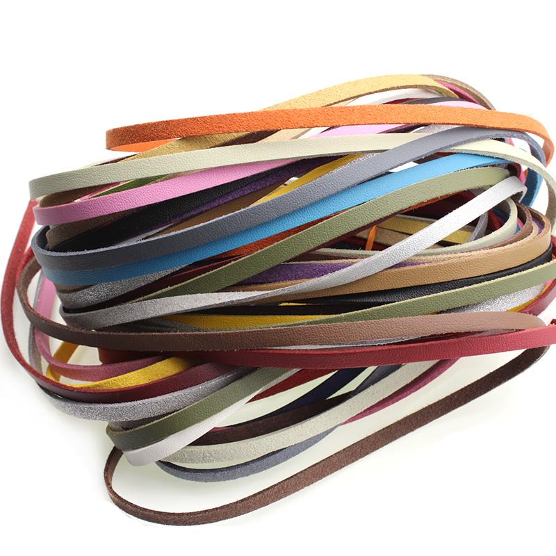 3 4 5 8 12 20 Mm Width Single Side Soft PU Leather Cord Strap String Rope For DIY Bracelet Necklace Jewelry Making Accesories