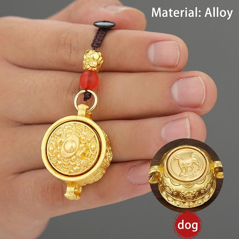 Creative Zodiac Cornucopia Keychain Chinese Style Lucky Pendant Keychain Exquisite Backpack Decoration Accessories Gifts