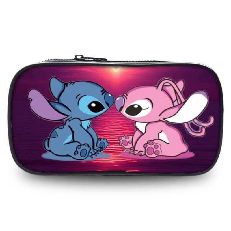 Adorable Stitch Student Single Layer Pencil Case Cute Cartoon Stationery Storage Bag
