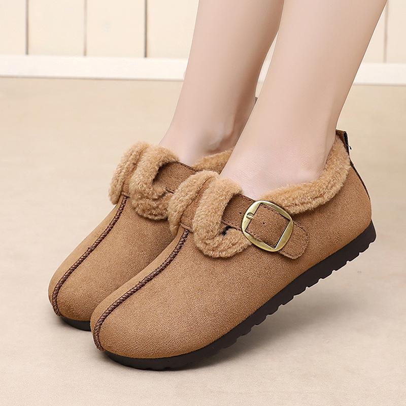 New Cotton Shoes with Retro Velcro Laces, Cotton Shoe with Anti-slip Properties, Women's Shoes