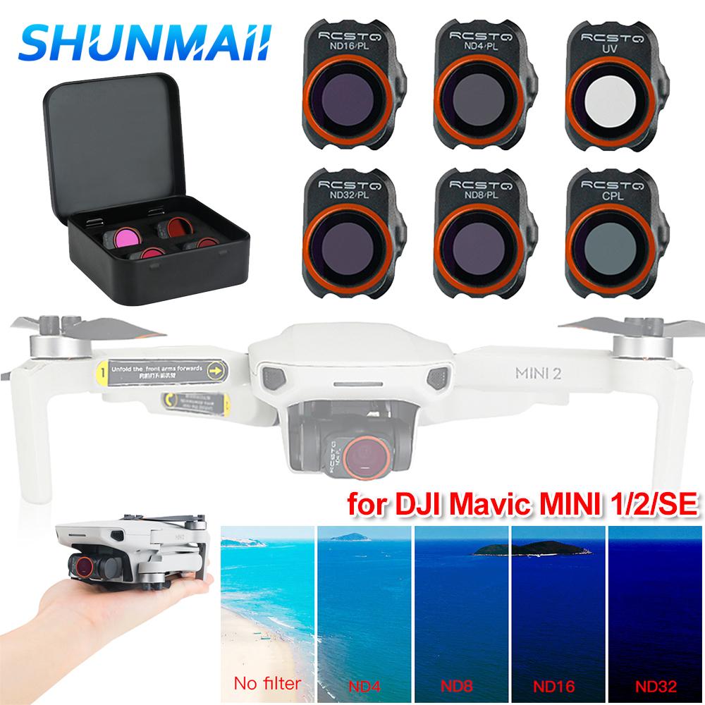 Für DJI Mavic MINI 1/2/SE Drohnen Filterset UV/CPL/4ND PL/8 ND PL/16ND PL/32 ND PL Optisches Glas Zubehör 1/4/6 Stück Objektivfilter