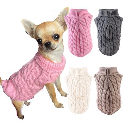 Klassischer fester Chihuahua-Welpen-Hundepullover für kleine Hunde, warme Winterkleidung für Haustiere, Yorkshire-Schnauzer-Pullover, disfraz de perro