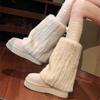 Fashion Mid Calf Large Size Warm Round Toe Platform Plush Women's Snow Boots Winter Fashion 2025 Trend Y2k Novelty on Offer Ladies Shoes