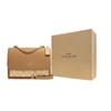 Coach Klare 22 Gold Logo Klassische Monogramm Klappe Umhängetasche Medium Damen Umhängetasche Hellbraun 91019-IMNLJ