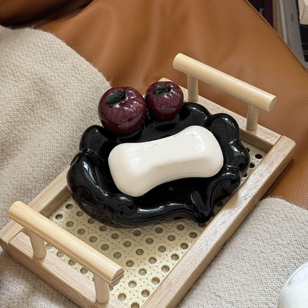 Decorative Snake Fruit Soap Dish Stylish Draining Soap Dish Modern Ceramic Soap Box  Kitchen