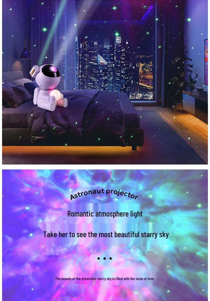 Starry Sky Astronaut Projection Lamp - Children's Decorative LED Night Light