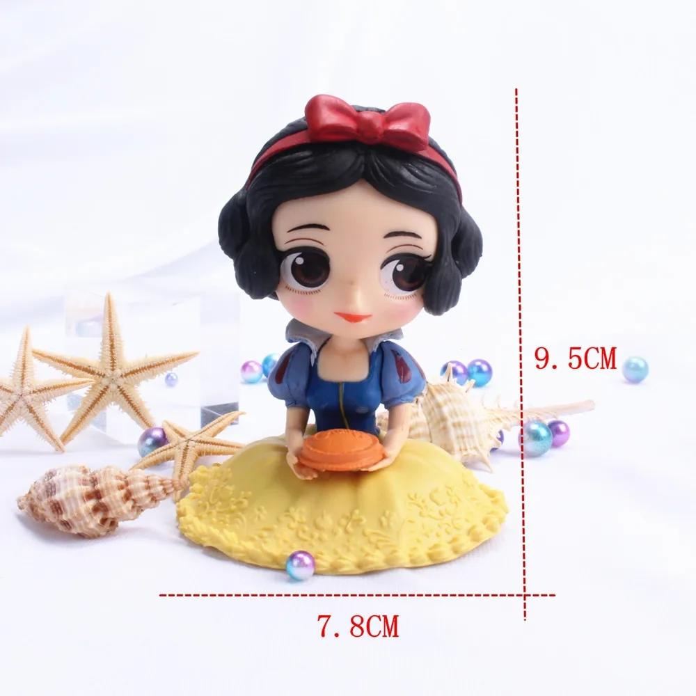 Kawaii Disney Princess Alice Sofia Snow White Cake Topper Decoration Collectible Ornament Model Doll For Girls Birthday Gift Toy