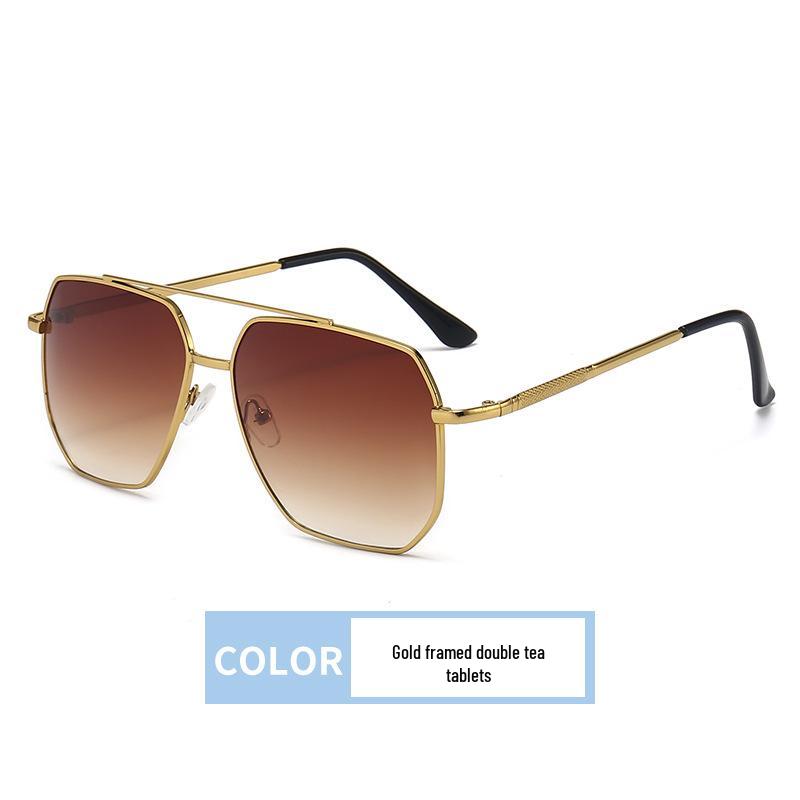 Men's Retro Double-Beam Sunglasses for Driving, Fishing, and Casual Wear