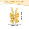 16 Inch Rabbit Ear Wreath Bow Grid Pattern Easter Wreath Bow Holiday Fabric Decoration Bow For Spring Tree Front Door Walls