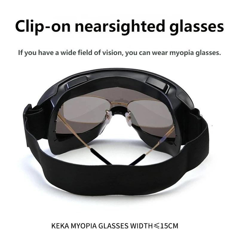 Anti-Fog Ski Goggles for Adults Windproof Lens with Soft Fleece Padding, for Snowboarding Motorcycle & Hiking