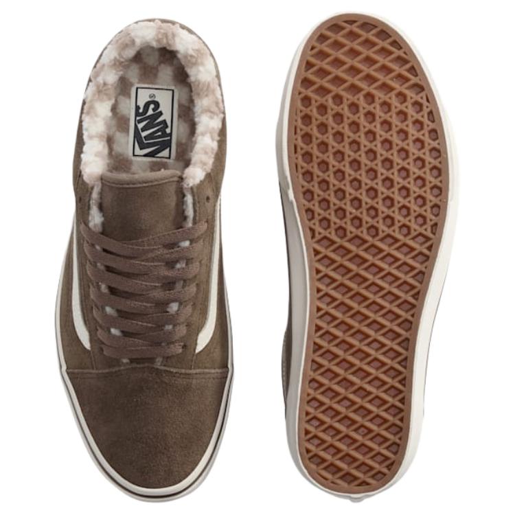 Vans Old Skool Cozy Hug Comfortable Versatile Skate Shoes Unisex Sneakers Brown VN000D9Y0E0