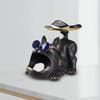 Hund Schreibtisch Aufbewahrungsschale Statue Süßigkeiten Schmuck Multifunktionale Dekoration für Tisch