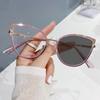 Photochromic Anti Blue Light Glasses Cat Eye Eyewear Women Vintage Blue Light Resistant Eyeglasses Frame Chameleon Spectacles