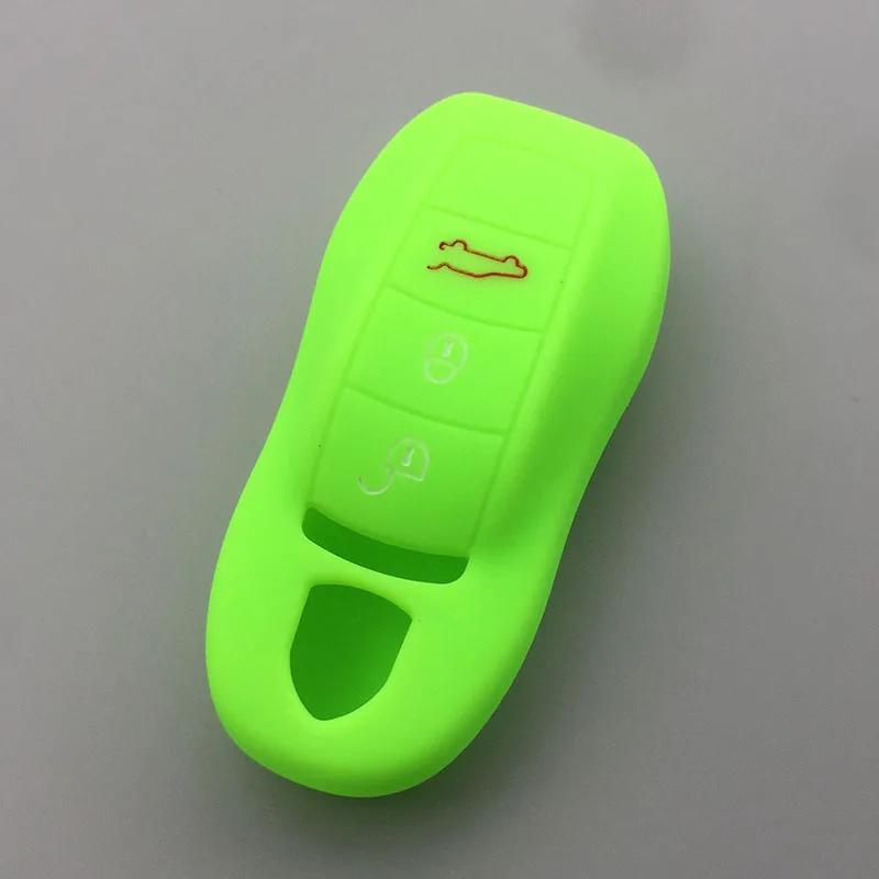Car Key Fob Holder Cover Case For Porsche Cayenne 911 996 Panamera Macan silicone Car Protection Shell Auto Accessories Styling