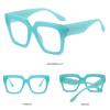 Fashion Oversized Blue Light Blocking Glasses Big Square Frame Non Prescription Eyewear for Women Men Computer Gaming