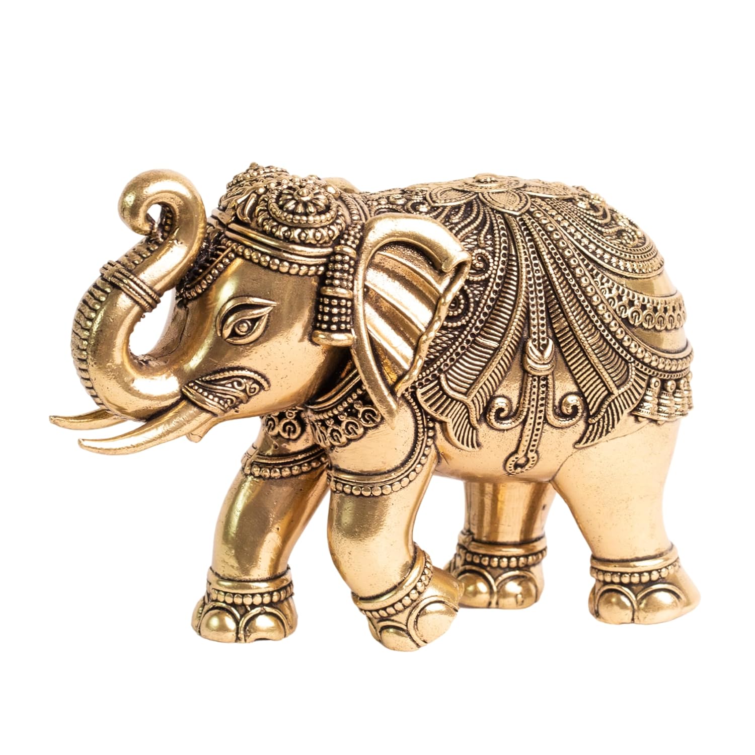 

Trunk Up Elephant Murti For Good Luck Elephant Idol, Home Decor - 2.5 Inch