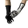 Five Finger Skull Claw Rukavice Střední délka Bílé rukavice Skeleton Rukavice Punk Halloween Cosplay