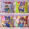 Cartoon Dr S-Slump Arale Cushion Cover Soft Short Plush Double-Sided Printing Home Decor Machine Washable Pillow Case Gift