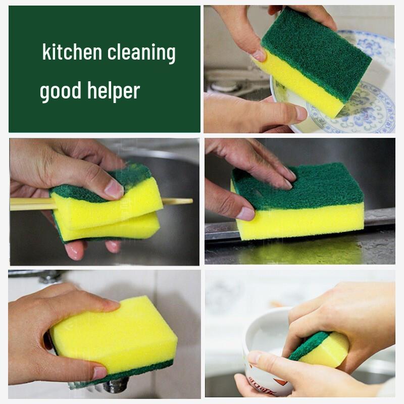 Absorbent Thickened Sponge Dishcloth for Kitchen Cleaning
