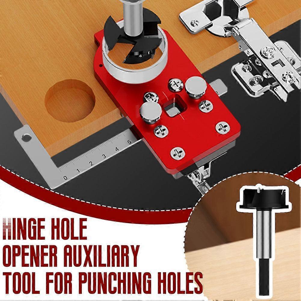 Door Hinge Hole Opener Guide Locator for Woodworking Punch Drilling Precise