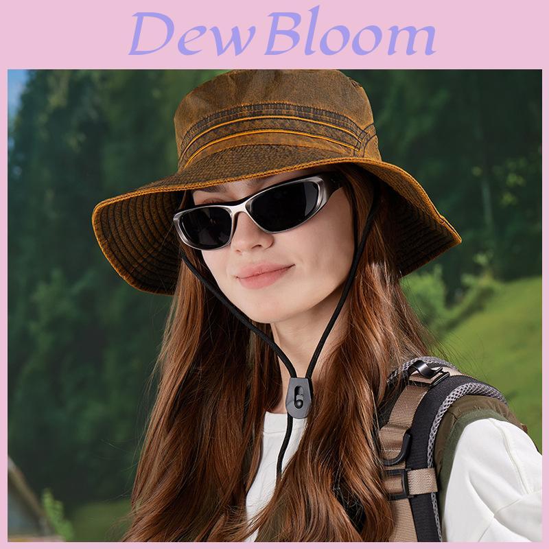 Summer Vintage British Style Fisherman Hat With Wide Brim And Airy Design For Outdoor Activities