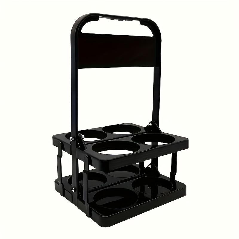 1 Stück 4-Schlitz Tragbarer Faltbarer Bierkorb - Langlebiger Kunststoff-Getränkeflaschenhalter für Zuhause Outdoor Camping Picknick