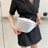 Transparent Waist Bag Jelly Bag Pvc Crossbody Bag Women'S Solid Color Shoulder Bag Chest Bag