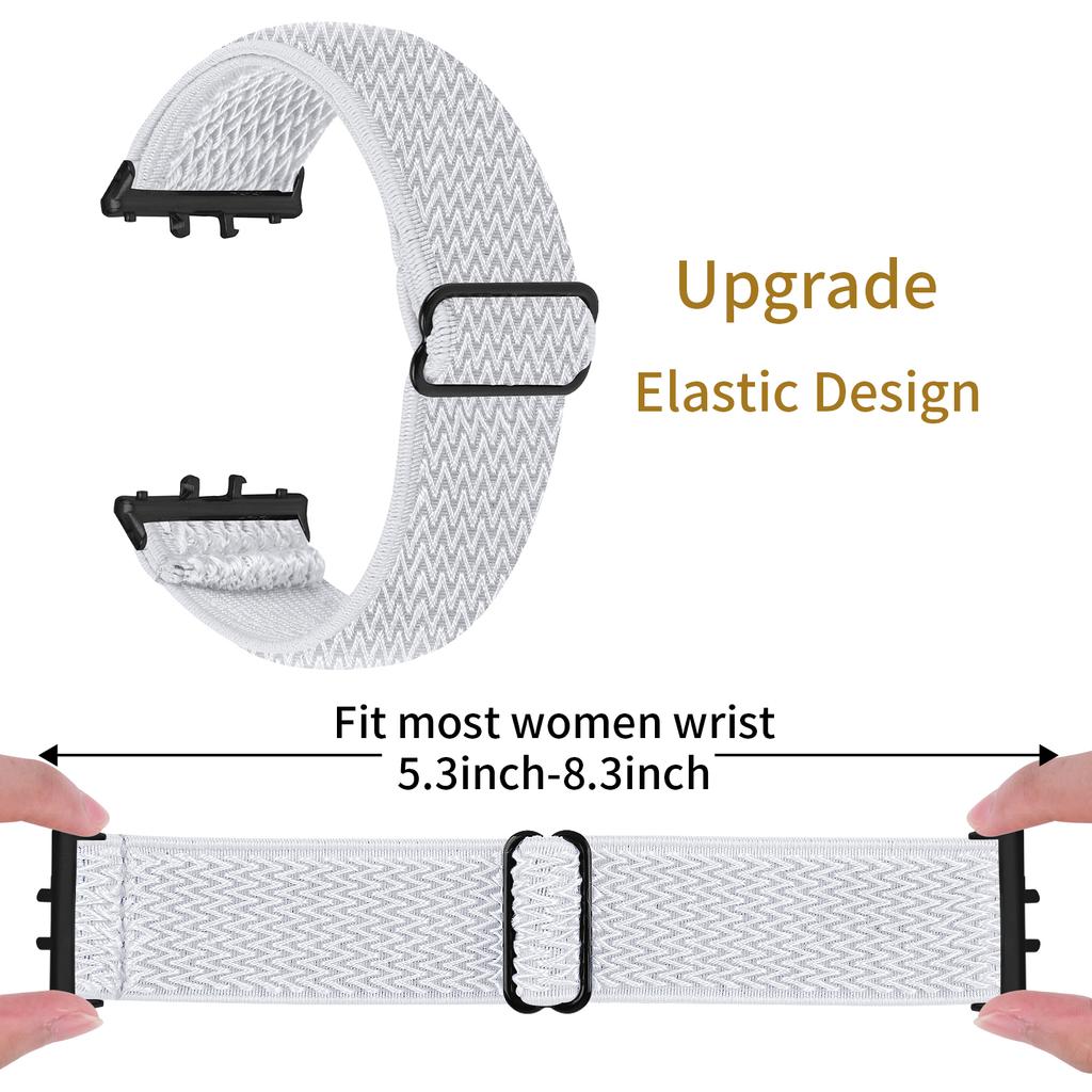 For Honor Watch X5 Watch Band Wave Pattern Nylon Woven Strap with Black Connector