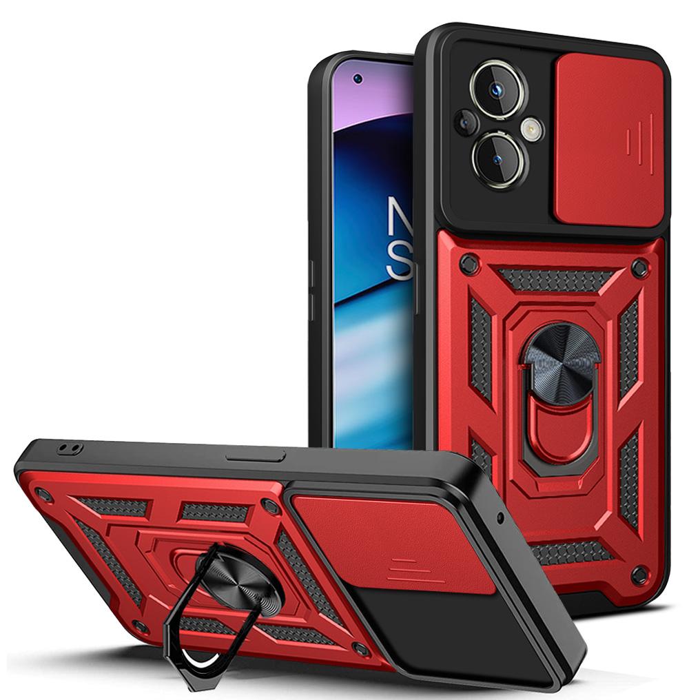For OPPO Reno7 Lite Case Reno8 Lite Cover Reno 7z Reno 8z Magnetic Ring Holder Armor Phone Case Slide Camera Protect Back Cover