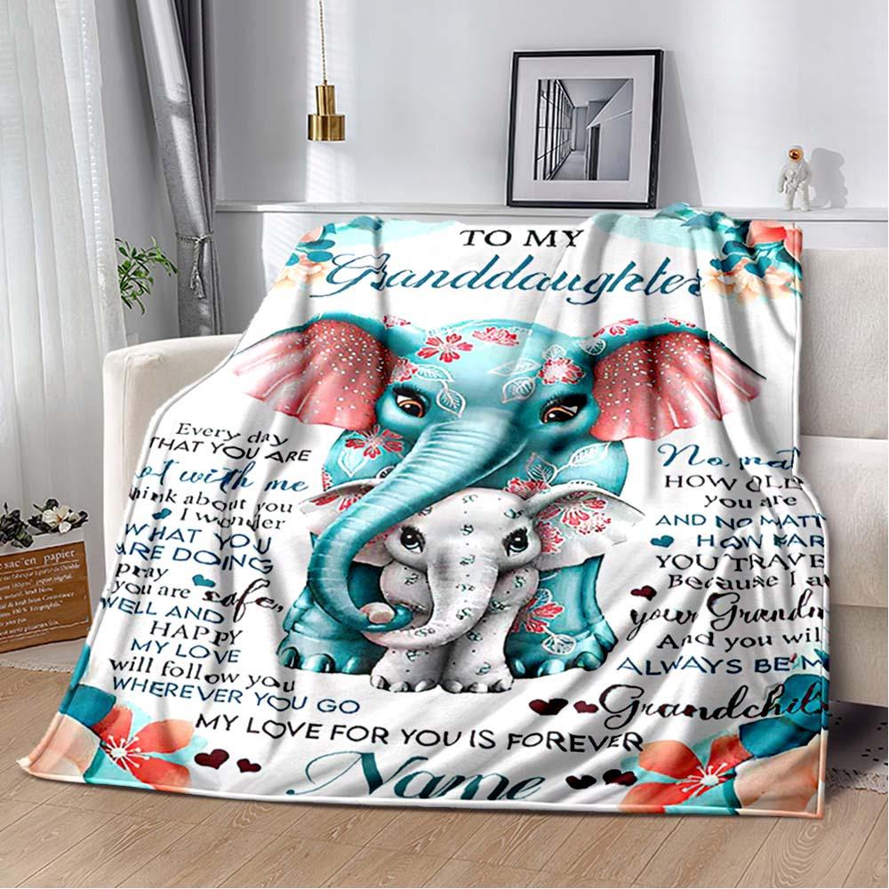 Envelope For Granddaughter Customize Your Name Blanket Used For Chair Office Sofa Bed Camping Soft And Warm Giving Friends And Relatives Birthday