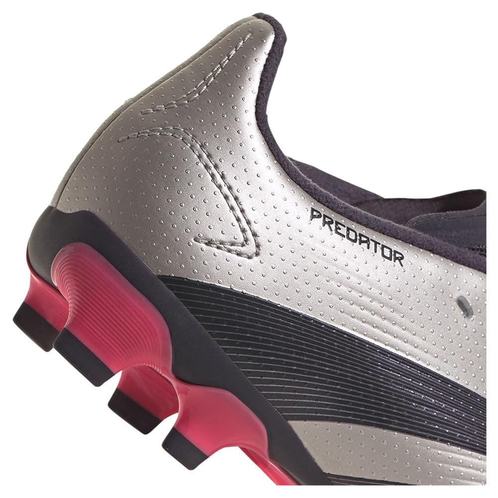 Soccer Spikes Junior Kids Predator LEAGUE Boys Girls NKE59 Platinum Cm [Adidas] HG/AG 17~24.5cm Metallic/Aurora Black/Turbo (IF6410) 21.5