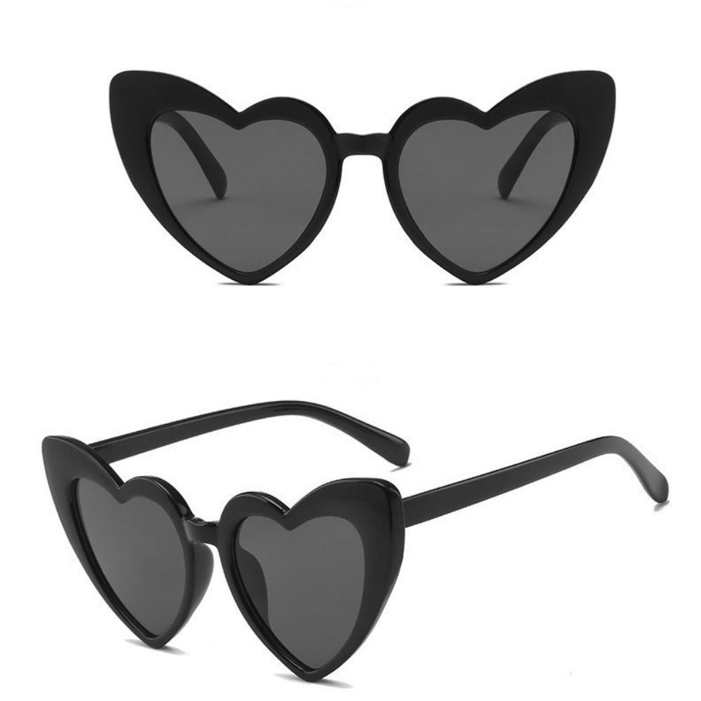 Retro Pose Love Sunglasses Female Fashion Big Face Thin Eyewear Summer Travel Sunshade
