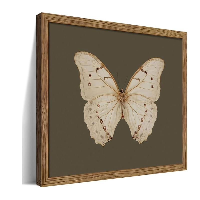 Antique Picture Frame Butterfly Paintings Wall Art Wall Hanging Decoration Wood Frame Easy Installation Home Accent