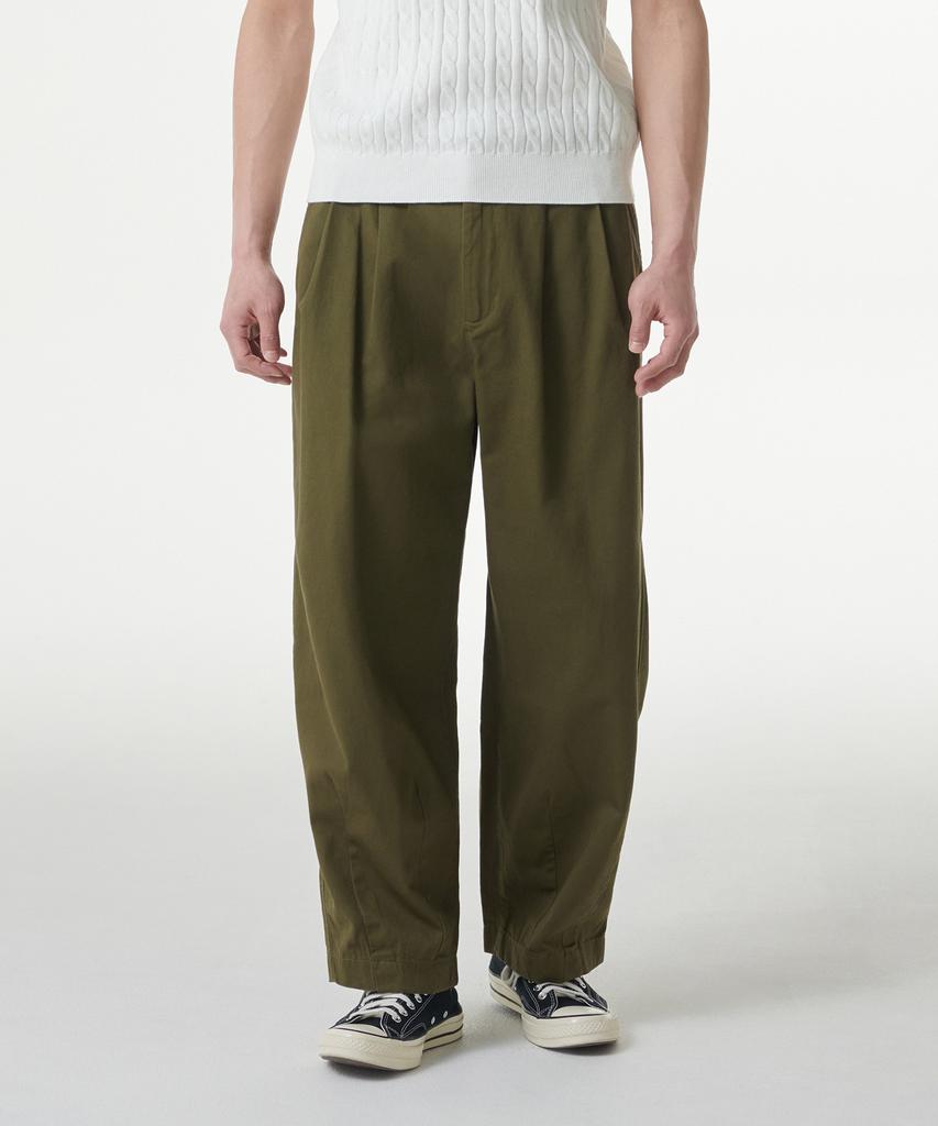 MUSINSA STANDARD Cotton Wide Balloon Pants [Olive Green]
