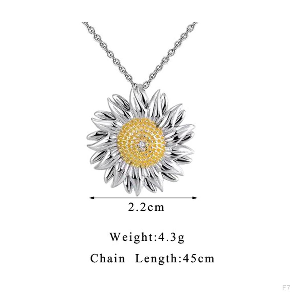 Flower Pendant Necklace Fashion Charms Accessories for Gifts Party Women