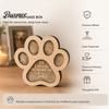 Cutie Comemorativă cu Blană de Câine Cutie pentru Animale de Companie, Formă Drăguță de Lăbuță Cutie din Lemn Personalizată Blană pentru Câini și Pisici, Cadou de Condoleanțe pentru Pierdere
