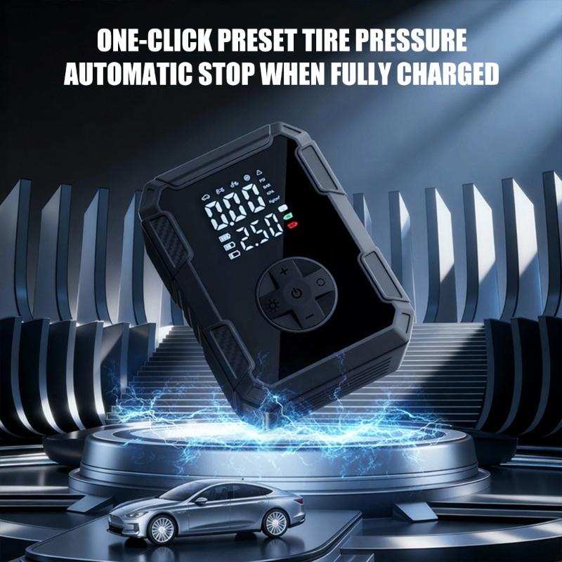 Powerful Portable Air Compressor Pump Digital Tire Inflator For Car Tires Bikes Balls With LCD Display And Type C Charging