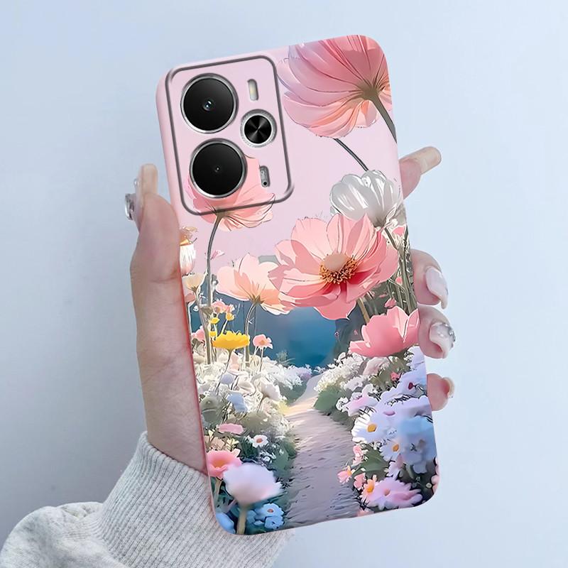 Cases For OPPO Realme 14 14T 5G Casing Fashion Flower Astronaut Girl Design Soft Silicone TPU Cover For Realme14T realme14 Coque