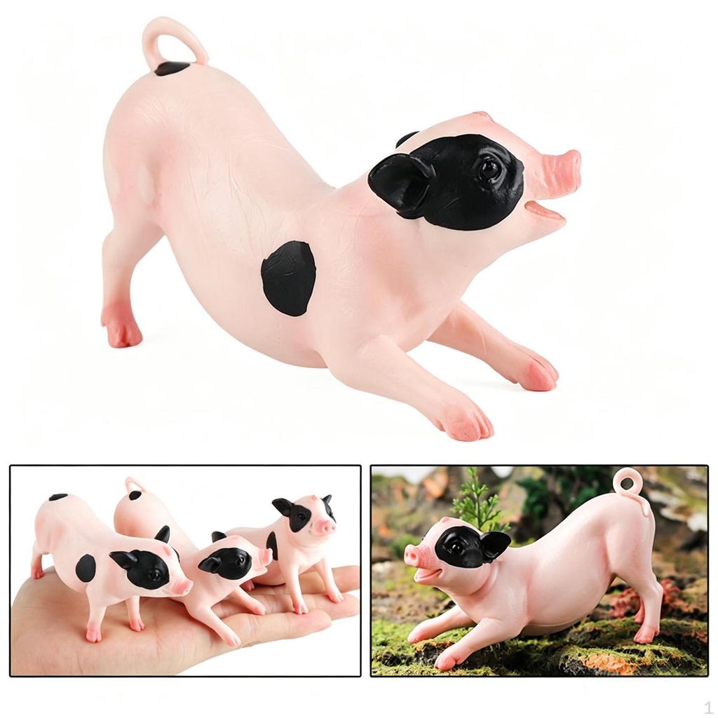 Miniature Piglet Figurine, Educational And Decorative Toy, Realistic Original, Representing A