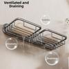 Rustproof Soap Storage Rack Self Adhesive Drainage Soap Holder Self-Draining Soap Dish  Home Use