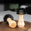 Heavy Duty Espresso Machine Brush With Stiff Nylon Fibers and Ergonomic Beechwood Handle Kitchen Tool