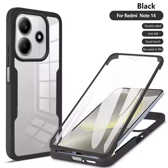 360 Full Cover Case For Xiaomi Redmi Note 14 13 12 11 10 9 Pro Plus For Redmi Note 12S 12C 13C 5G Screen Protection Phone Cover