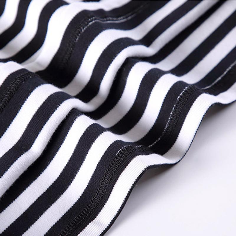Çizgili T Gömlek Bahar Kadın Ince Ofis Balıkçı Yaka T-shirt Femme Fermuar Kore Tarzı Uzun Kollu Pamuk Kore Üstleri