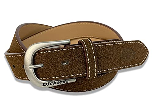 

Dickies Suede-Look Single-Stitch Belt (Adjustable Length/Simple) (Unisex/35mm Width/115cm Total Length) Authentic Product DS0360C (Dark Brown)