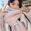 Soft Cashmere Scarf Windproof Neck Warmer New Long Tassel Scarves  Autumn and Winter