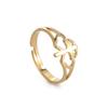 Cazador 2026 Trend Cross Ring Gold Color Open Finger Rings for Women Christian Jesus Stainless Steel Jewelry Friends Gifts New