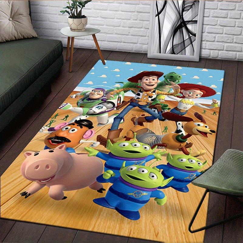 1pc Toy Story Pattern Area Rug Soft Flannel Floor Mat for Living Room,Office,Bedroom and Carpet,Sofa Coffee Table Floor Mat