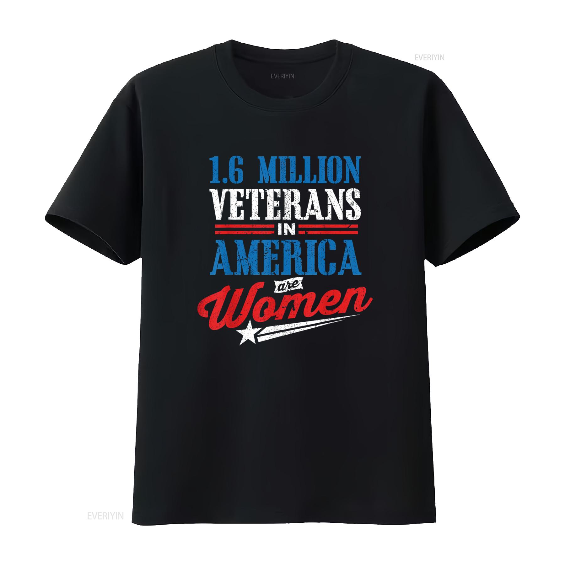 

1 6 Million Female Veteran Women Veterans Day T Shirt vintage Washed Casual homme Breathable streetwear Versatile Unisex 4XL